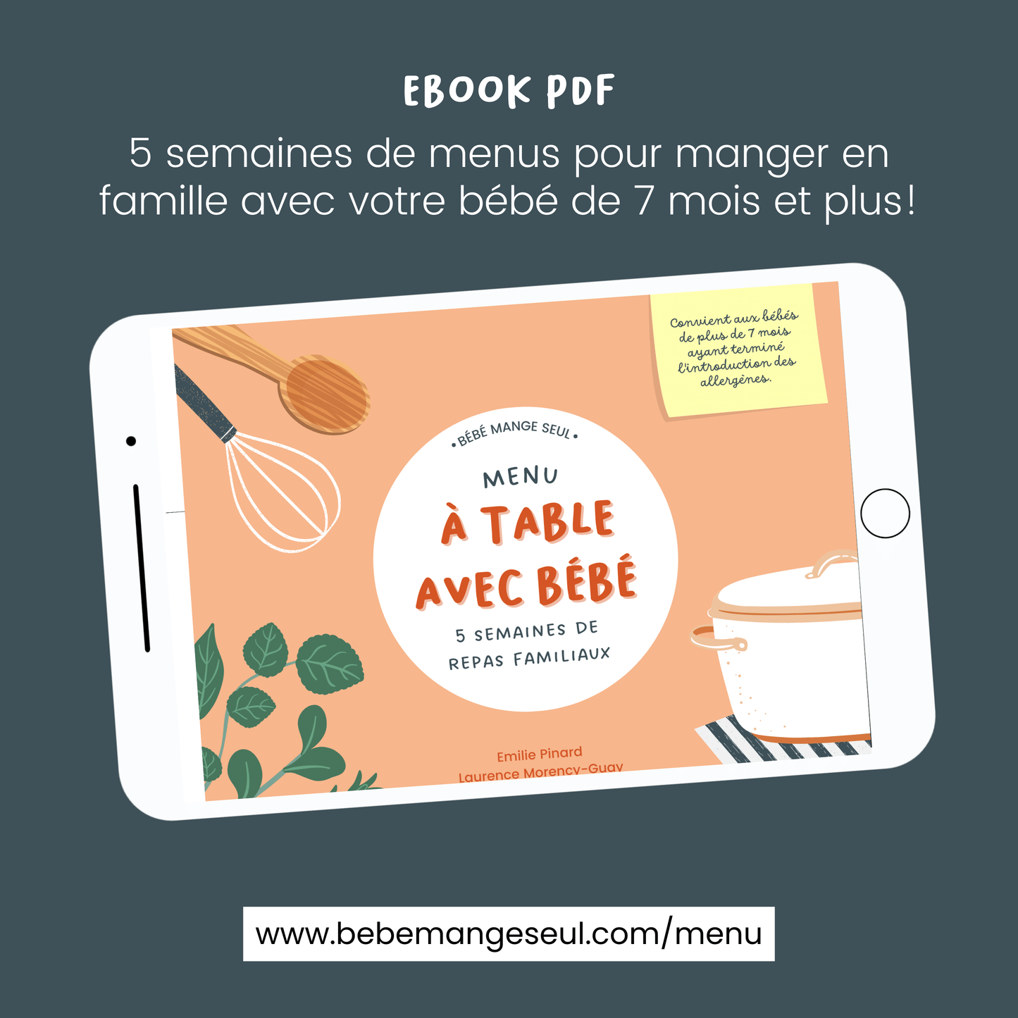 EBOOK / À table avec bébé, menu 5 semaines