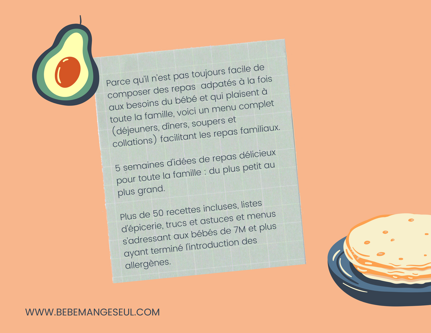 EBOOK / À table avec bébé, menu 5 semaines