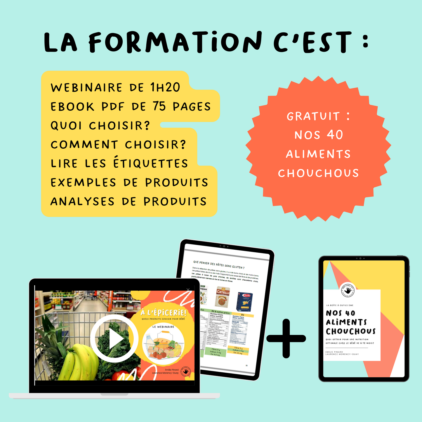 FORMATION / WEBINAIRE & EBOOK : À l'épicerie, quoi choisir pour le bébé?