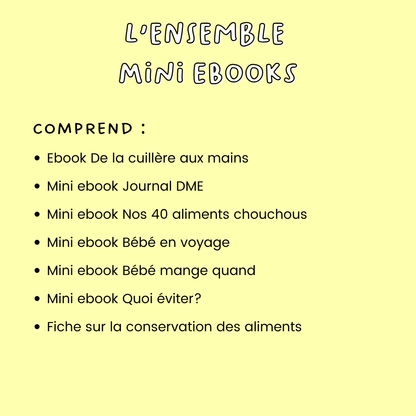 L'ensemble mini ebooks : 1 ebook et 5 mini ebooks