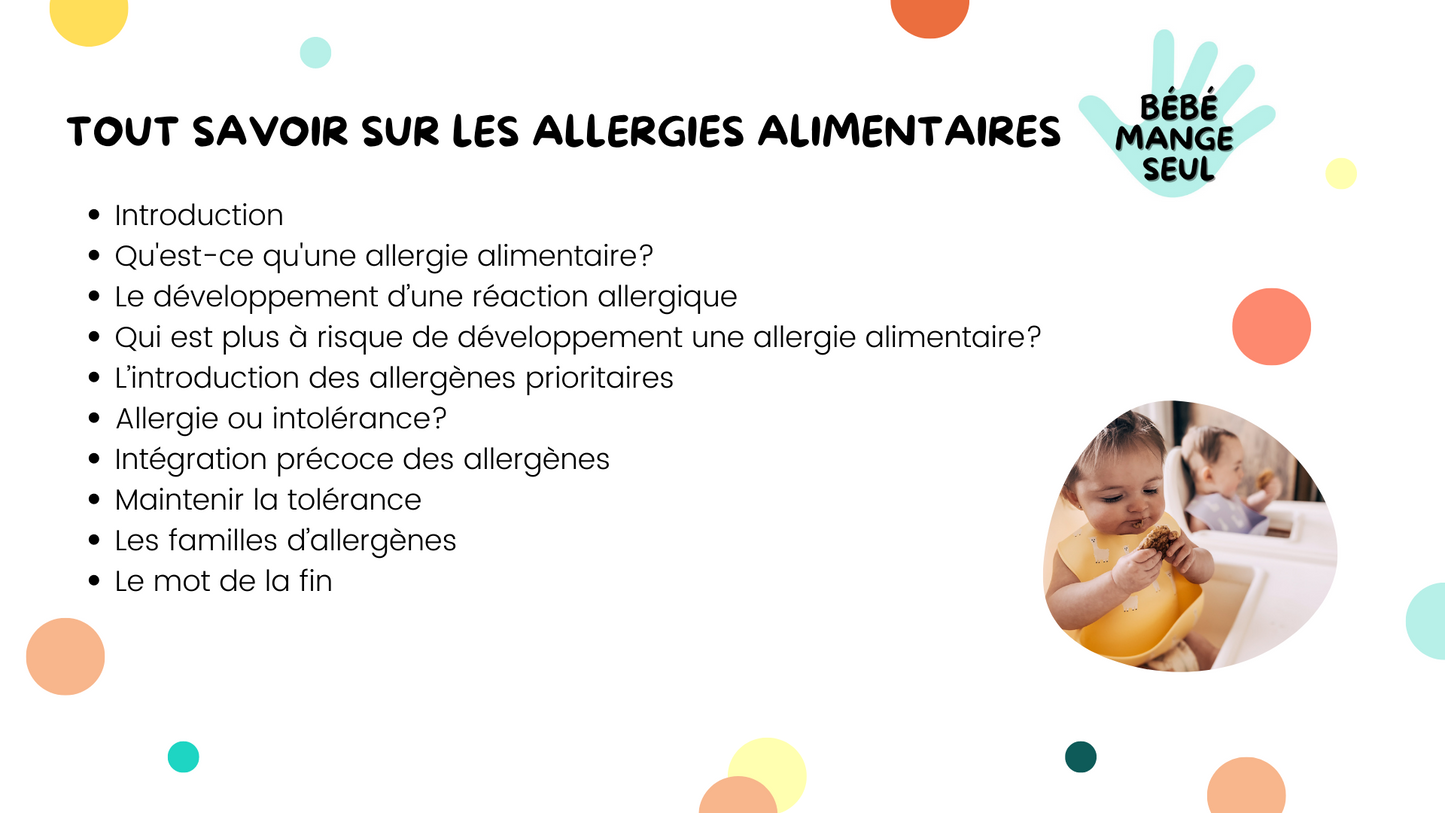 FORMATION / WEBINAIRE & EBOOK :  Tout savoir sur les allergies alimentaires